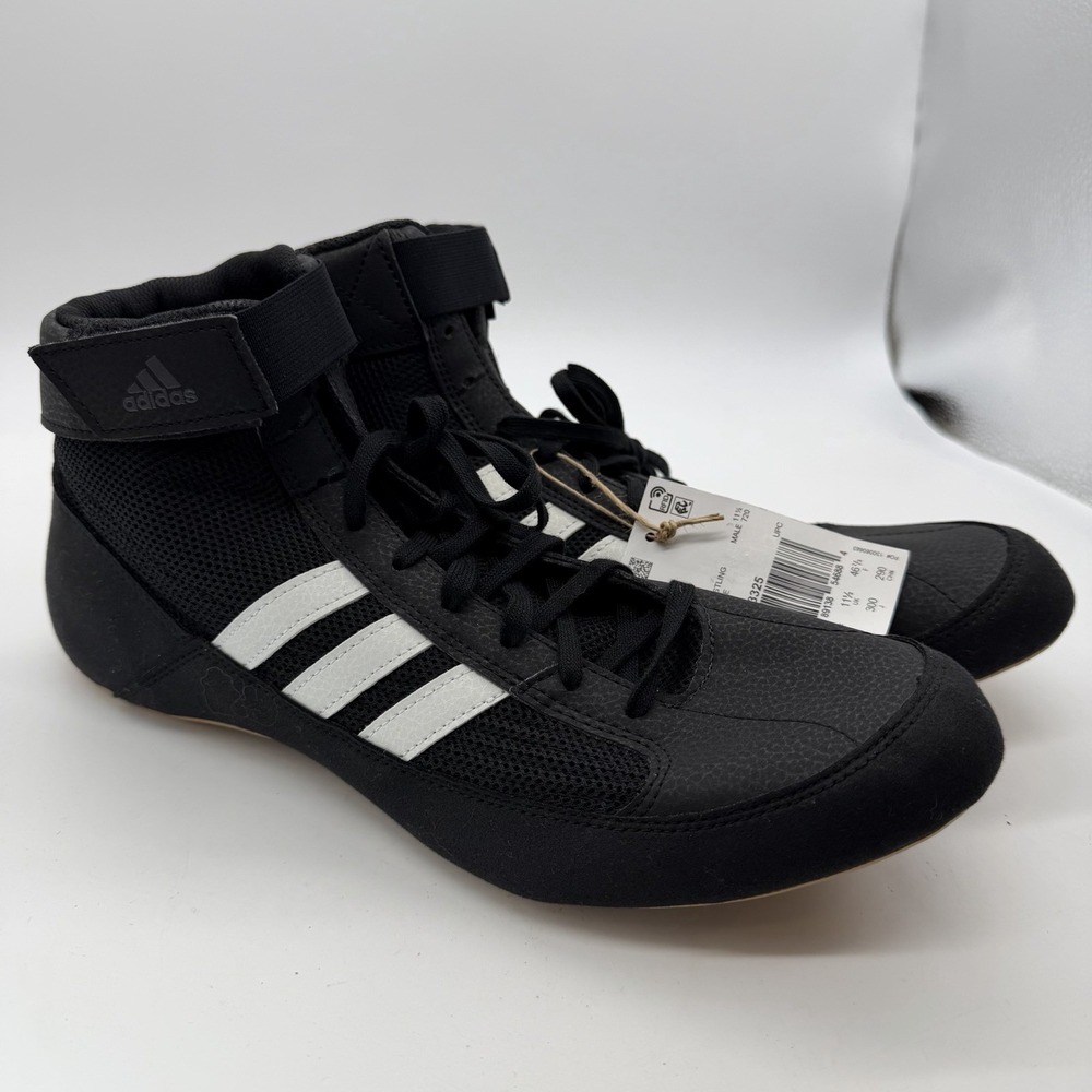 Adidas Men's HVC Lace Up Wrestling Shoes Black White Size 11.5 NWT Classic